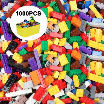 1000 Pedaços Pequenos Blocos de Construção da Cidade de DIY Criativo Tijolos Compatível Tijolos em Massa da Placa de Base Educacional de Crianças Brinquedo Blocos