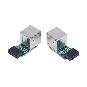 1pc Interno da placa-Mãe 9pin 2 Porta USB 2.0 e UMA Fêmea Conversor Adaptador da Placa do PWB do