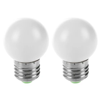 2X E27 DIODO emissor de Luz de Lâmpada Branca de Plástico Bulbo (0,5 W de Potência Branco)