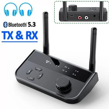 3D Estéreo Bluetooth 5.3 Receptor de Áudio do Transmissor Óptico/AUX de 3,5 mm de Saída de Sinal Digital Wirelss Adaptador De alto-Falante de Carro