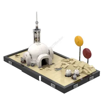 441PCS MOC Espaço de Batalha A Tatooine Binário pôr do Modelo de Blocos de Construção de Tecnologia de Tijolos Creative Assembly Brinquedos Presentes de natal