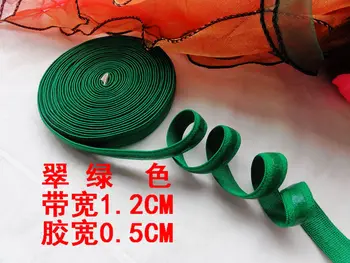 50M/monte width1.2cm de Silicone largura de 0,5 cm de silicone verde elastic gripper para o alfaiate Costurar DIY de Alça de Sutiã de Tecido Elástico Banda