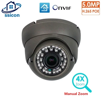 5MP Segurança AHD Câmera Vandalproof 2.8-12mm Lente de zumbido do Manual de Analógico Dome de Câmera de CCTV Com Menu de OSD