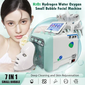 7-em-1 de Hidrogênio Oxigênio da Bolha Mini Máquina da Beleza Facial, Elevador, Hidratando e Suavizando a Pele Desalinating Linhas Finas Dispositivo
