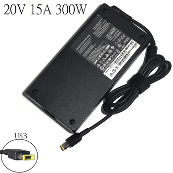 Adaptador do portátil 20V 15A 300W USB para o Lenovo Thinkpad R9000P R9000K Y9000K Y9000X ADL300SDC3A SA10R16956 5A10W86289 15ACH6 Carregador