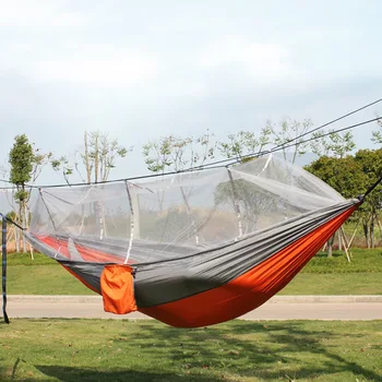 Anti-tombamento de Correspondência de Cores Redes com mosquiteiros de Recreação ao ar livre Swing Acampamento Equipamento Portátil para Viagens de Suprimentos
