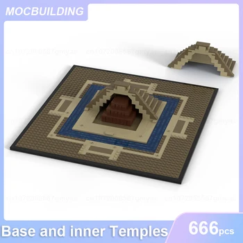 Base Interna e Templos do Modelo de Arquitetura de MOC Blocos de Construção DIY Reunir Tijolos Educacional Criativo Brinquedos Presentes 666PCS
