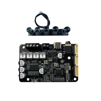 Bluetooth 5.0 DSP Amplificador de Potência Placa de 40W*2 StereoTreble de Ajuste de Frequência de Divisão de Suporte de Ajuste de Software