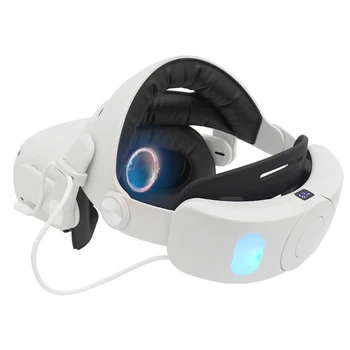 Cinta de Cabeça ajustável para Quest 2 VR Fone de ouvido de Carregamento Pulseira com 6000mAh Bateria para Quest 2 Fone de ouvido Acessórios