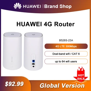 Desbloqueado Original Huawei B528 LTE CPE Cubo Roteador B528s-23a 4G Wifi Router CAT 6 Com Slot para Cartão Sim 4G Porta Lan do Roteador