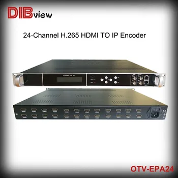 Dibview OTV-EPA24 24CH H. H. 264 265 codificador de Vídeo 1080p@60 fps com 4MPTS saída para tv digital headend