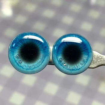 Dula Artesanal Magnético Olho-suporte Belga macio cerâmica Oceano Azul Ocular do Olho Fichas Blythe Bjd Boneca Acessórios