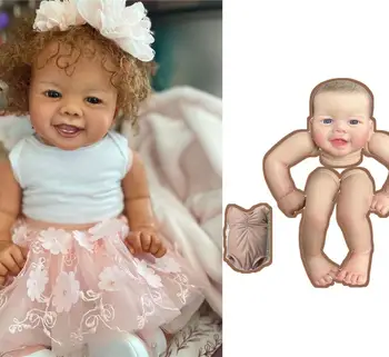 Emmy 3D Renascer Boneca Kits para 19inches Vinil Macio Reborn Baby Dolls Acessórios para DIY Brinquedos Realistas para DIY Reborn Dolls Kits