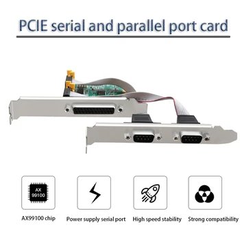 Extender PCIe Conversor de PCI express para paralela, porta serial de cartão PCIE Cartão de Expansão para o Desktop Placa Riser do computador accessorie