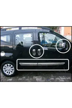 Fiat Fiorino 3-Defina O Chrome Conjunto De Lado Guarnição Da Porta Maçaneta Tampa Do Espelho