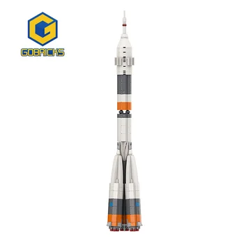 Gobricks Ultimate Foguete Soyuz Coleção 1:110 Escala Foguete Blocos De Construção Definida De Lançamento Do Veículo Transportador Tijolo Montar O Brinquedo De Presente