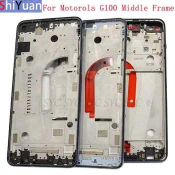 Habitação Meio da Moldura do LCD Placa de Moldura de Painel de Chassis Para Motorola Moto G100 Telefone Metal Meio de quadros com Sensor Flex