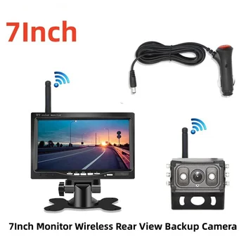 HD sem Fio de 7 Polegadas Carro Monitor com Visualização Traseira Kit Câmera de segurança Para Caminhão, Ônibus RV Trailer de Visão Noturna Inversa Kit de Estacionamento Auto