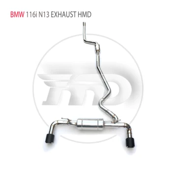 HMD Aço Inoxidável Sistema de Exaustão de Desempenho Catback para a BMW 116i N13 1.6 T Auto de Substituição, Modificação Eletrônico da Válvula