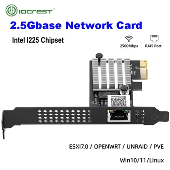 Intel I225-V3 Jogo PCIE Cartão de 2500Mbps Gigabit Placa de Rede 10 100 1000Mbps RJ45 Fios de Computador PCIe 2,5 G de Adaptador de Rede LAN