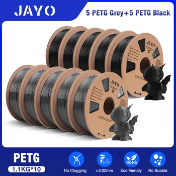 JAYO 3d PETG Filamento de 1,75 mm Para 3D Filamento Impressora 1KG/2KG/5KG/10KG Excelente Tenacidade 100% Nenhuma Bolha Para Impressora 3d & Caneta