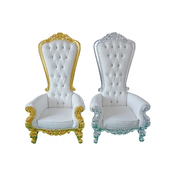 MANBAS de Luxo, Sala de estar, com Poltronas de - Princesa de Casamento com Inspiração Poltrona de Madeira de Borracha Genuína Leaher Encosto de Cadeiras Altas