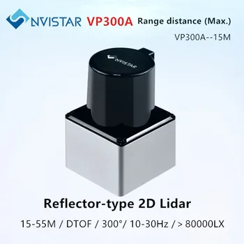 Nvistar VP300A Refletor tipo 2D DTOF tocou 15meters lidar sensor de robôs de navegação e desvio de obstáculos, tela de interação