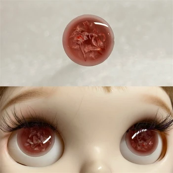 Olhos Para Brinquedos BJD Blyth Boneca Acessórios Espumante Gota de Cola Flor Bonito Pedaço de Olho Olhos Para Bonecas de Artesanato Para BJD Bonecas Peças