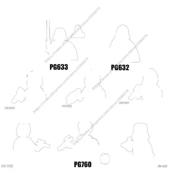PG Figuras de Ação do Filme acessórios Blocos de Construção Tijolos brinquedos PG632 PG633 PG654 PG655 PG656 PG759 PG760 PG830