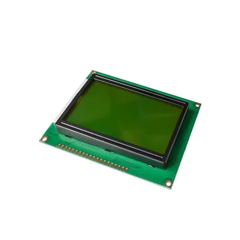 Porta Serial amarelo verde tela LCD12864 ecrã com luz de fundo 12864-5V ST7920
