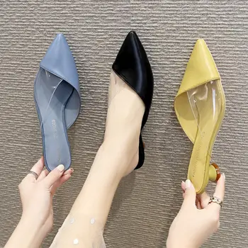Sandálias das Mulheres 2023 Verão Designer Sandálias das Mulheres Chinelos de quarto Translúcido Slide Mulheres Sandálias Moda feminina Chinelos de quarto