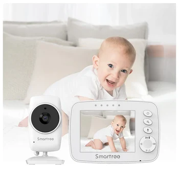 Smart baby carro monitor de temperatura digital sem fio de detecção de áudio do monitor do bebê com a câmera