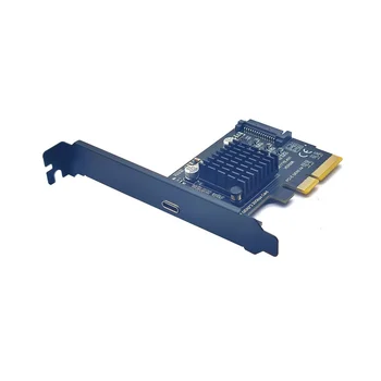 USB 3.2 Placa de Expansão PCI, PCI-E 4X para USB3.2 Gen2 X2-Tipo C 20Gbps SATA Alimentado Asmedia ASM3242 Chip