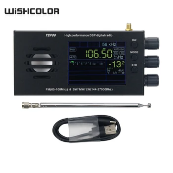 Wishcolor TEF86 DSP de Alta Performance, Rádio Digital 65-108MHz FM e 144 27000KHz SW/MW/LW com 3.2 polegadas LCD