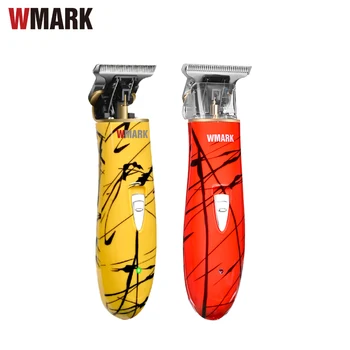 WMARK NG-201 Amarelo Zero-corte de Sebes Detalhes Aparador de Barba Carro Cabelo Clipper Elétrico Corte de cabelo fio da Navalha T-Lâmina larga