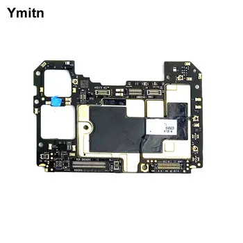 Ymitn Desbloqueado Principal Móvel da Placa e a placa principal placa principal Com Chips de Circuitos cabo do Cabo flexível Para Xiaomi 8 UD Mi8 Tela de impressões digitais