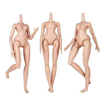 1/6 Boneca de Corpo 24cm Sem Cabeça de Bonecas Acessórios Branco/ Normal/ Marrom Pele de Boneca de Corpo Nu 12 Articulações do Corpo da Boneca para as Meninas Brinquedos