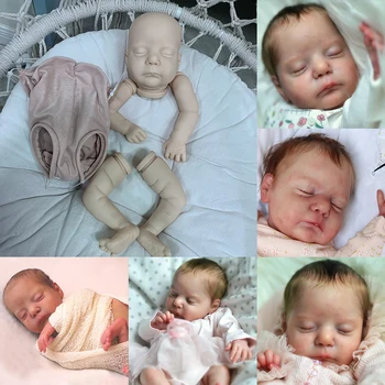 17inch Nevaeh Reborn Baby Doll Kit sem pintura e Solto Boneca Conjunto de DIY Renascer Kit de Bonecas Reborn