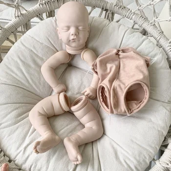19inches Bebe Reborn Boneca Kit Popular Sam Recém-nascido Bebê Dormir Fresco de Cor Suave Toque DIY Boneca Peças com um Pano Corpo