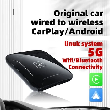 2023 Novo CarPlay Ai Caixa Para Android, Iphone sem Fio CarPlay Android Auto Adaptador de 5G LTE SIM Bluetooth wi-Fi de conexão Caixa de Transmissão