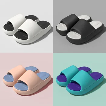2023 novo chinelos de quarto feminino de verão de espessura inferior em casa de chinelos, sandálias M-59264