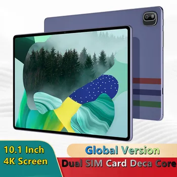 2023 Novo Tablet PC, com 10.1 Polegadas Android 12 Comprimidos Rede 4G Dual SIM Deca Core 6GB RAM de 128 gb ROM Rede 4G AI Speed-up Tablette
