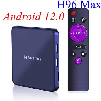 20PCS Android 12 CAIXA de TV H96 MAX V12 RK3318 Quad-Core De 2,4 G/5G Dupla Wifi 2GB 4GB a 32GB BT4.0 HDR Google no Youtube Media Player