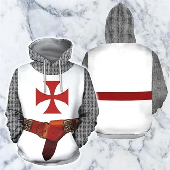 3D Todo Impresso armadura dos Cavaleiros Templários Capuz Harajuku Fashion Moletom com Capuz Cosplay traje de Outono Unisex hoodies SJ-222