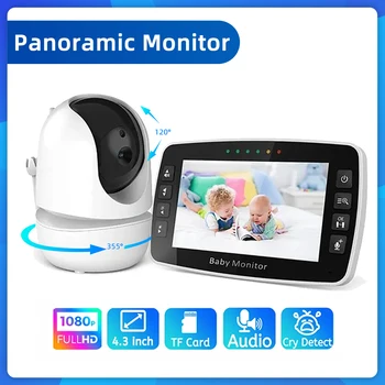 4.3 Polegadas Bebê Câmera de Segurança de Proteção de Monitor de Temperatura com Alarme de Reprodução de Música com Suporte a Função da Visão da Noite de Monitoramento