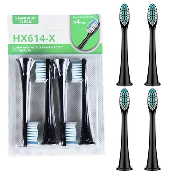 4Pcs/Pack Escova de dentes Elétrica Cabeças de Substituição Para a Philips Sonicare HX6014 HX6064 HX3226 HX6750 HX9372 Dupont Cerdas Bicos