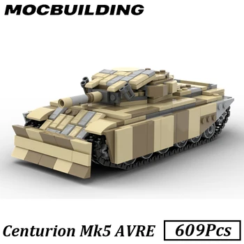 609Pcs Centurion Mk.5 AVRE Guerra Thunder Tanque Militar Modelo de Construção de Blocos de Tijolos Montados Brinquedos para Crianças