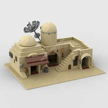 636PCS MOC Espaço de Batalha A Tatooine Casal Modelo de Construção de Blocos de Construção de Tecnologia de Tijolos Criativo Montagem de Brinquedos de Presente de natal