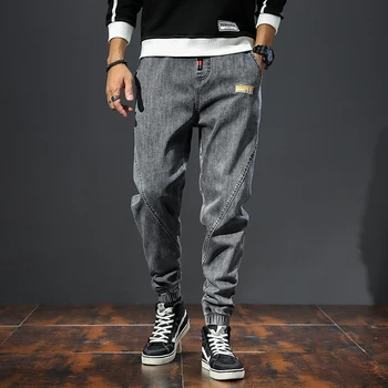 7XL Plus Size 2021 masculinos de Alta Qualidade Baggy Jeans Masculina Casual Calças de Harém de Moda Jeans masculino Calças Soltas Versátil Streetwear