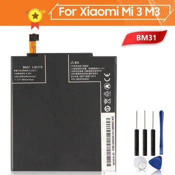 A Bateria do telefone BM31 Para Xiao mi 3050mAh BM31 Bateria de Substituição +Ferramenta